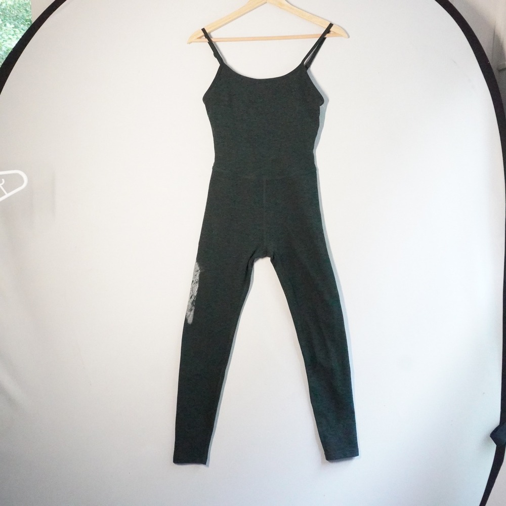 Beyond Yoga Spacedye Uplevel Midi‎ Jumpsuit Sleeveless One Piece Active XS Green
